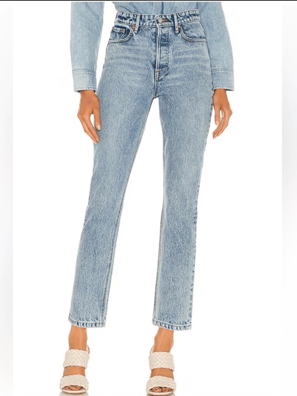 GRLFRND Karolina Jeans High Rise Straight Crop Larchmont crop denim
Revolve 26